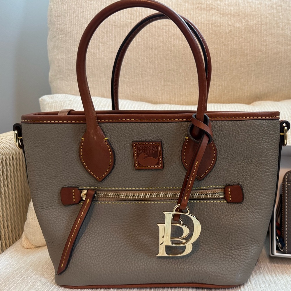 Dooney & Bourke Pebble Grain Small Handle Tote with matching Zip Around Wallet